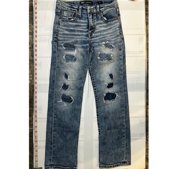 BKE Conner Straight Jeans Boys Size 14 Distressed Medium Wash Denim - Picture 5 of 7
